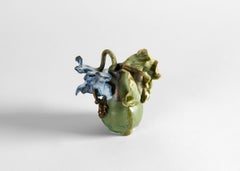 Matthew Solomon, Glazed Vase with drooping Blue Tulip, US, Circa 2017