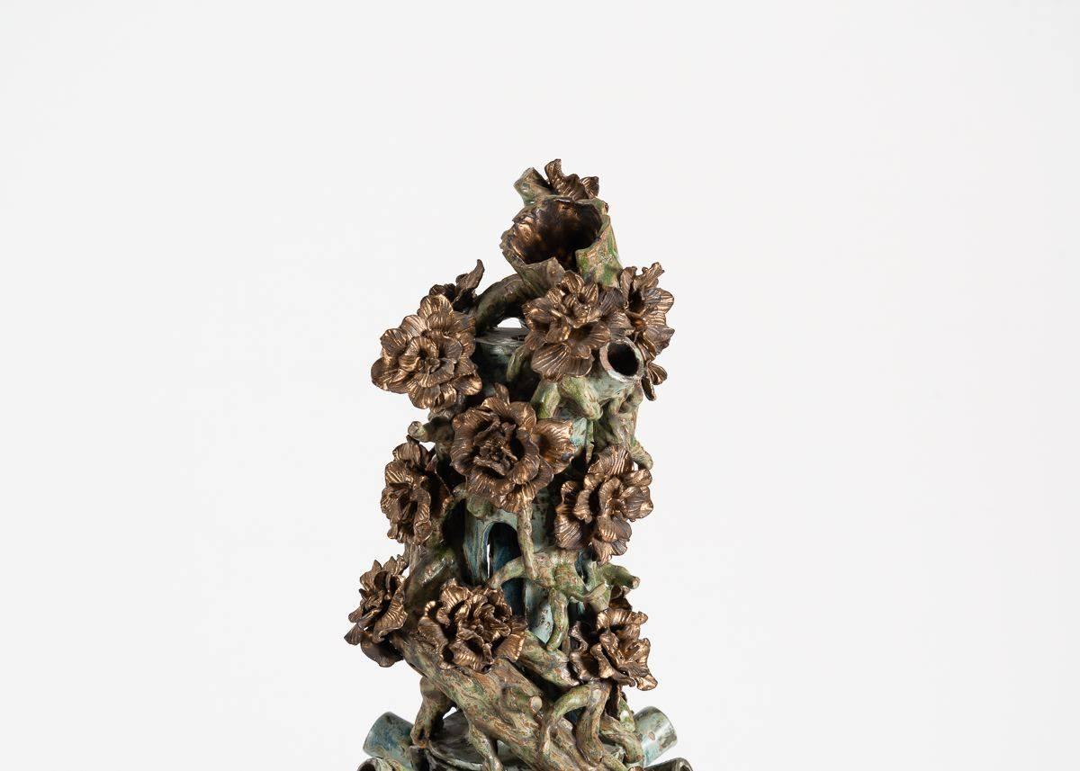 American Matthew Solomon, Contemporary Tulipiere Sculpture, Glazed Stoneware, US, 2014