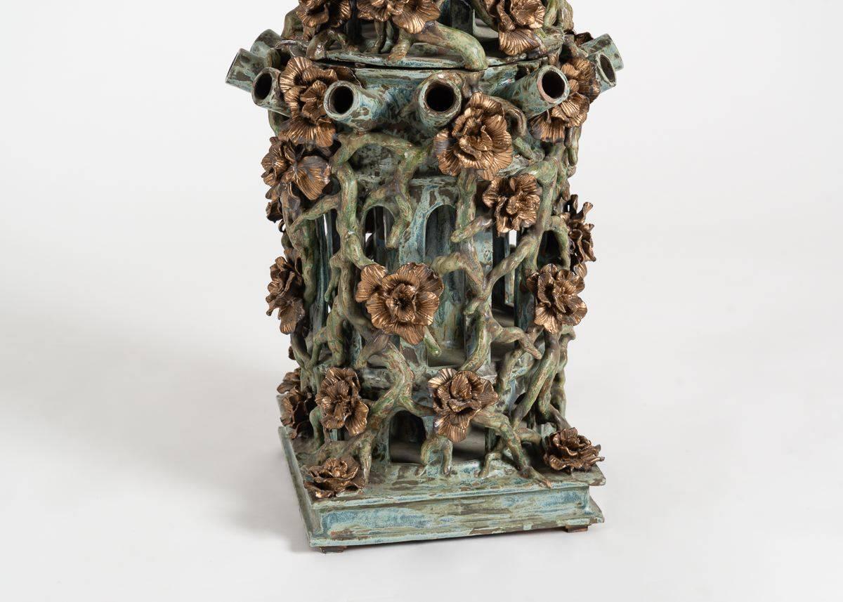 Matthew Solomon, Contemporary Tulipiere Sculpture, Glazed Stoneware, US, 2014 1