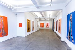 the Dance - Large Vibrant Purple Female Portrait of a Dancer