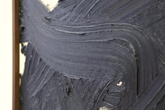 Abstrakte Malerei, Schwarzer gestischer Expressionismus auf Leinen, Zeitgenössisch Niederländisch