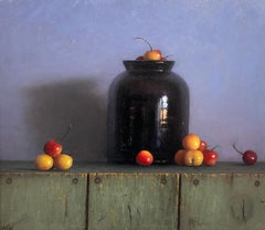Cherries with Clay Pot