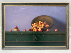 Cherries with  Wooden Bowl