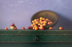 Cherries with  Wooden Bowl