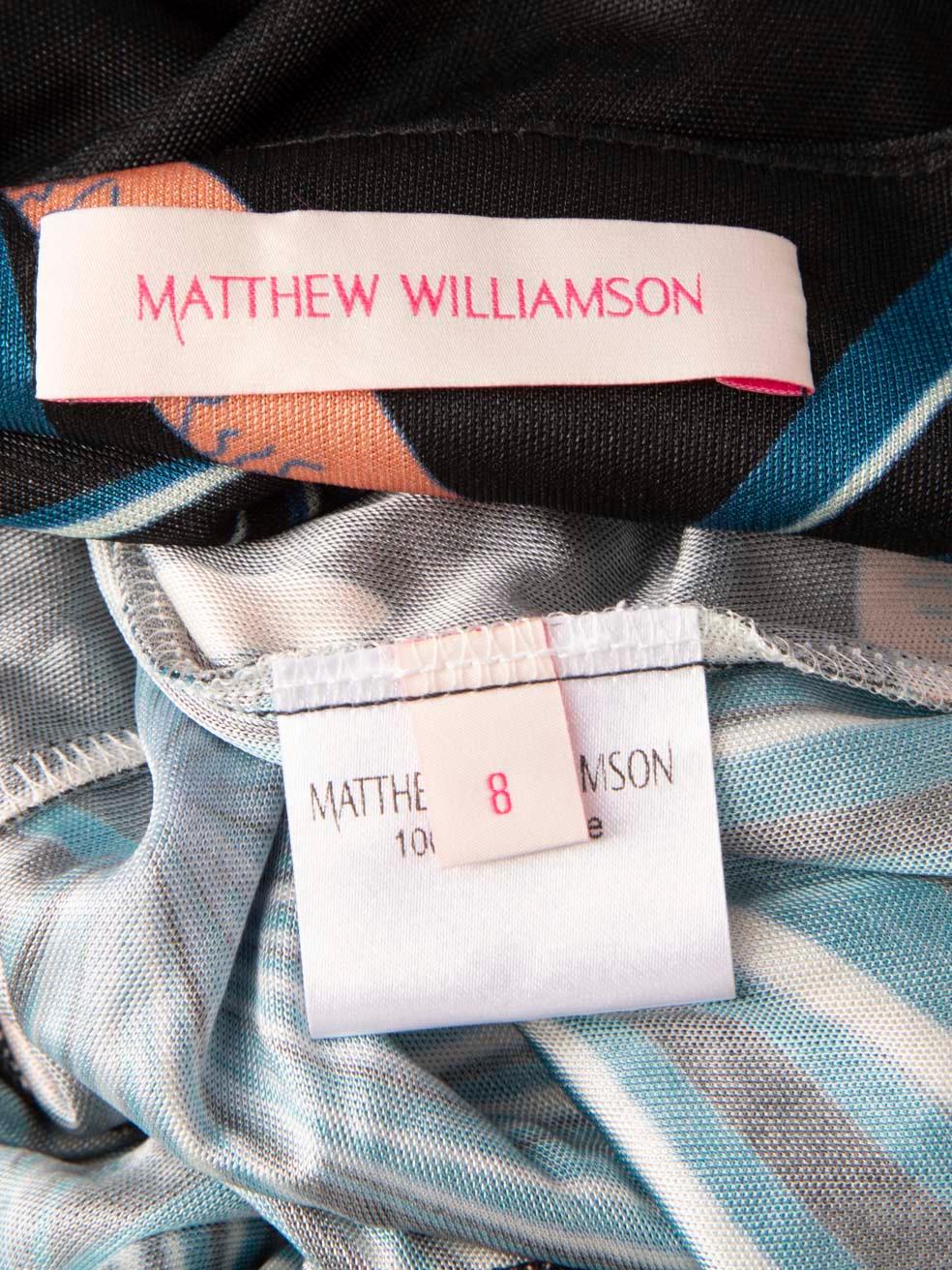 Matthew Williamson, robe longue imprimée abstraite, taille S Pour femmes en vente
