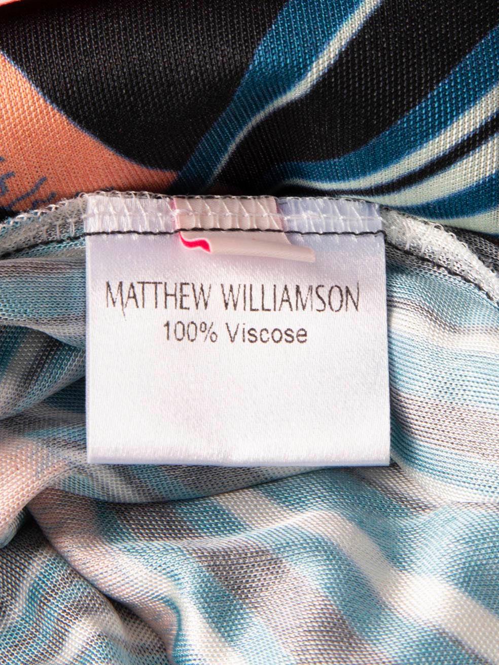 Matthew Williamson, robe longue imprimée abstraite, taille S en vente 1