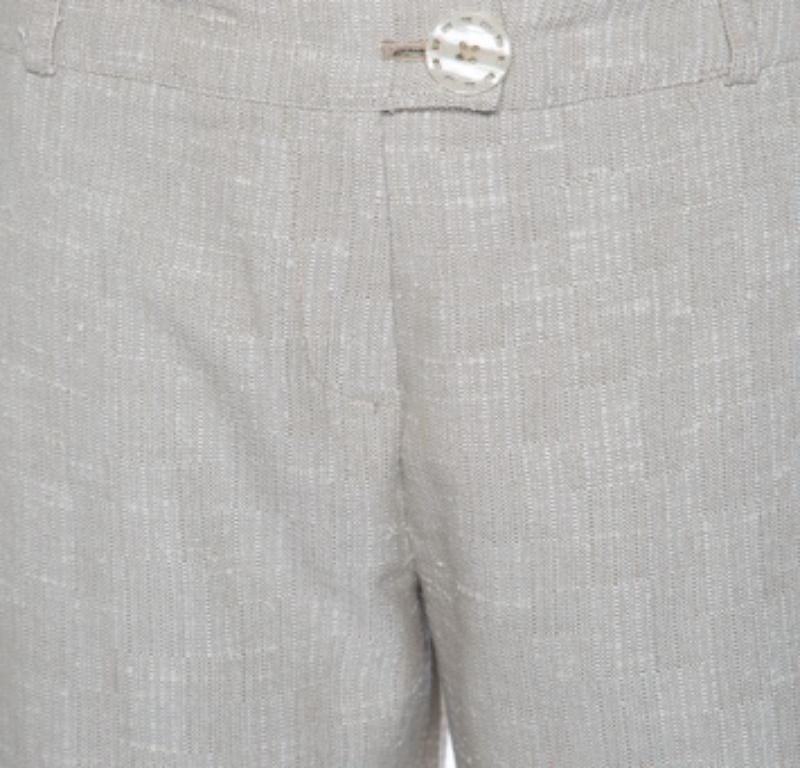 Matthew Williamson Pantalon large beige orné de patchs, taille M Bon état - En vente à Dubai, Al Qouz 2