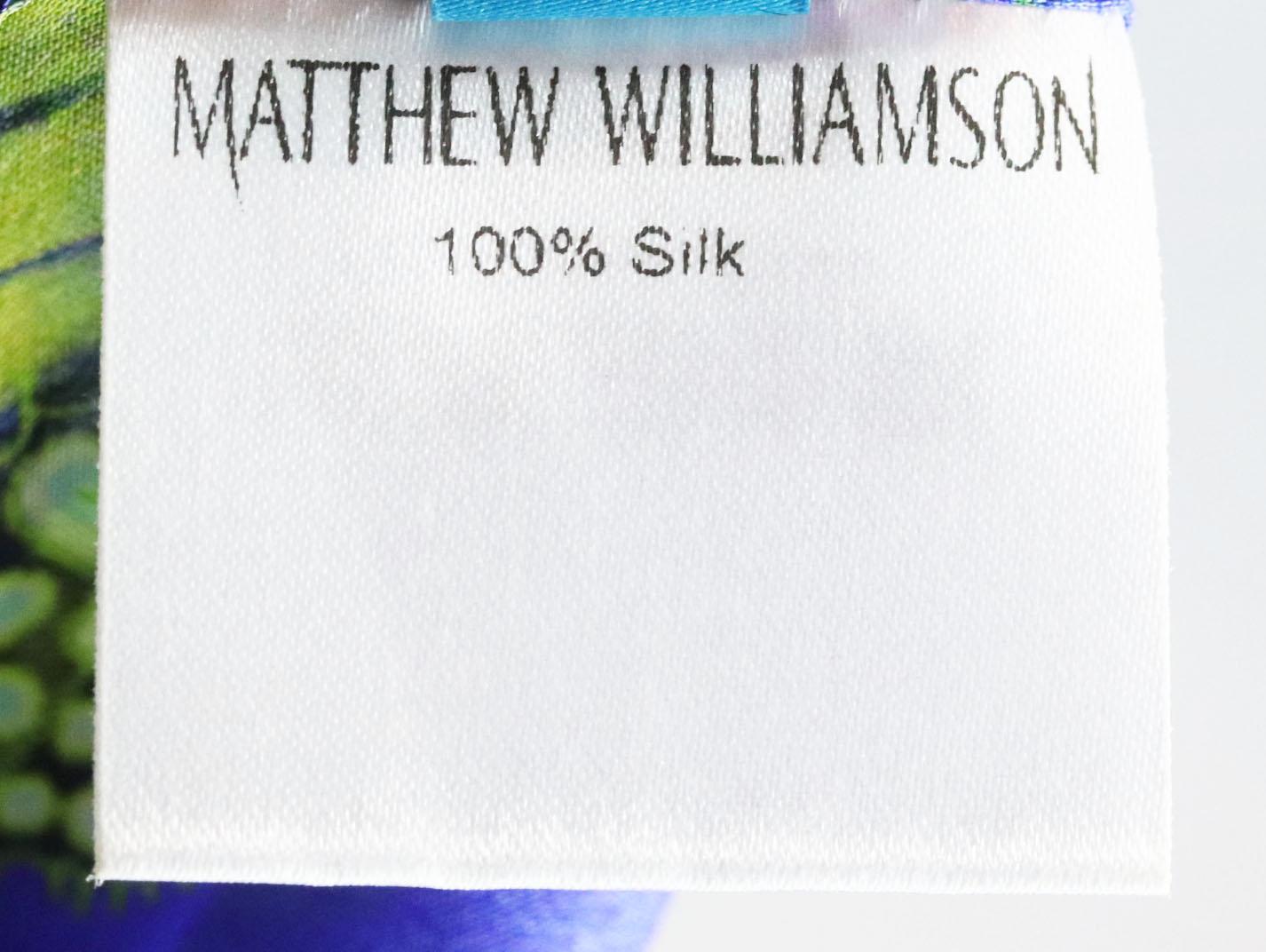 Matthew Williamson Escape Printed Silk Georgette Kaftan UK 8 In Good Condition In London, GB