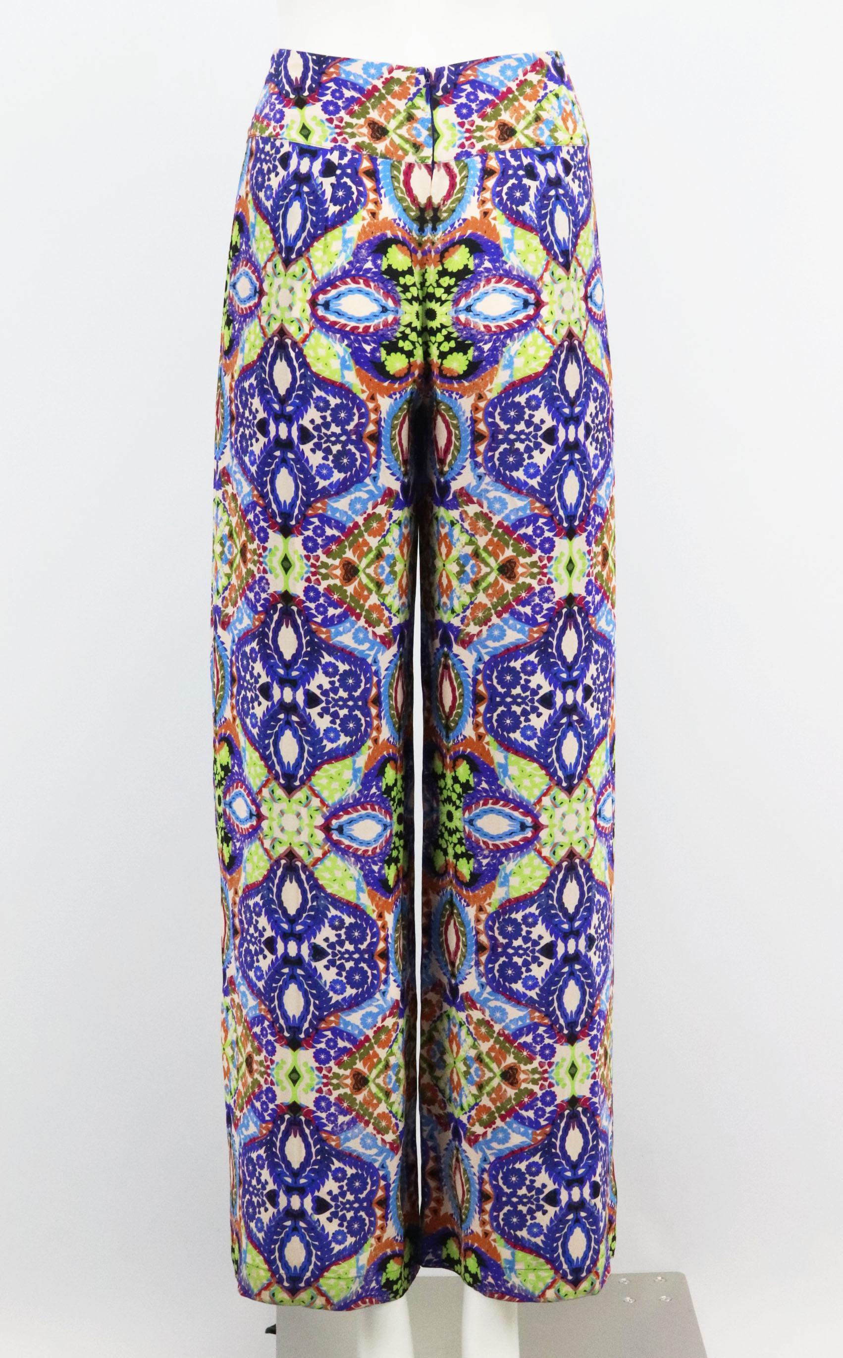 Matthew Williamson Escape Printed Silk Pants UK 8 In Excellent Condition In London, GB