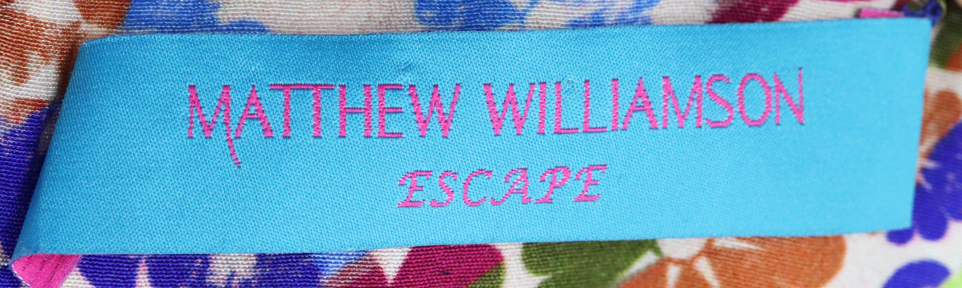 Women's Matthew Williamson Escape Printed Silk Pants UK 8