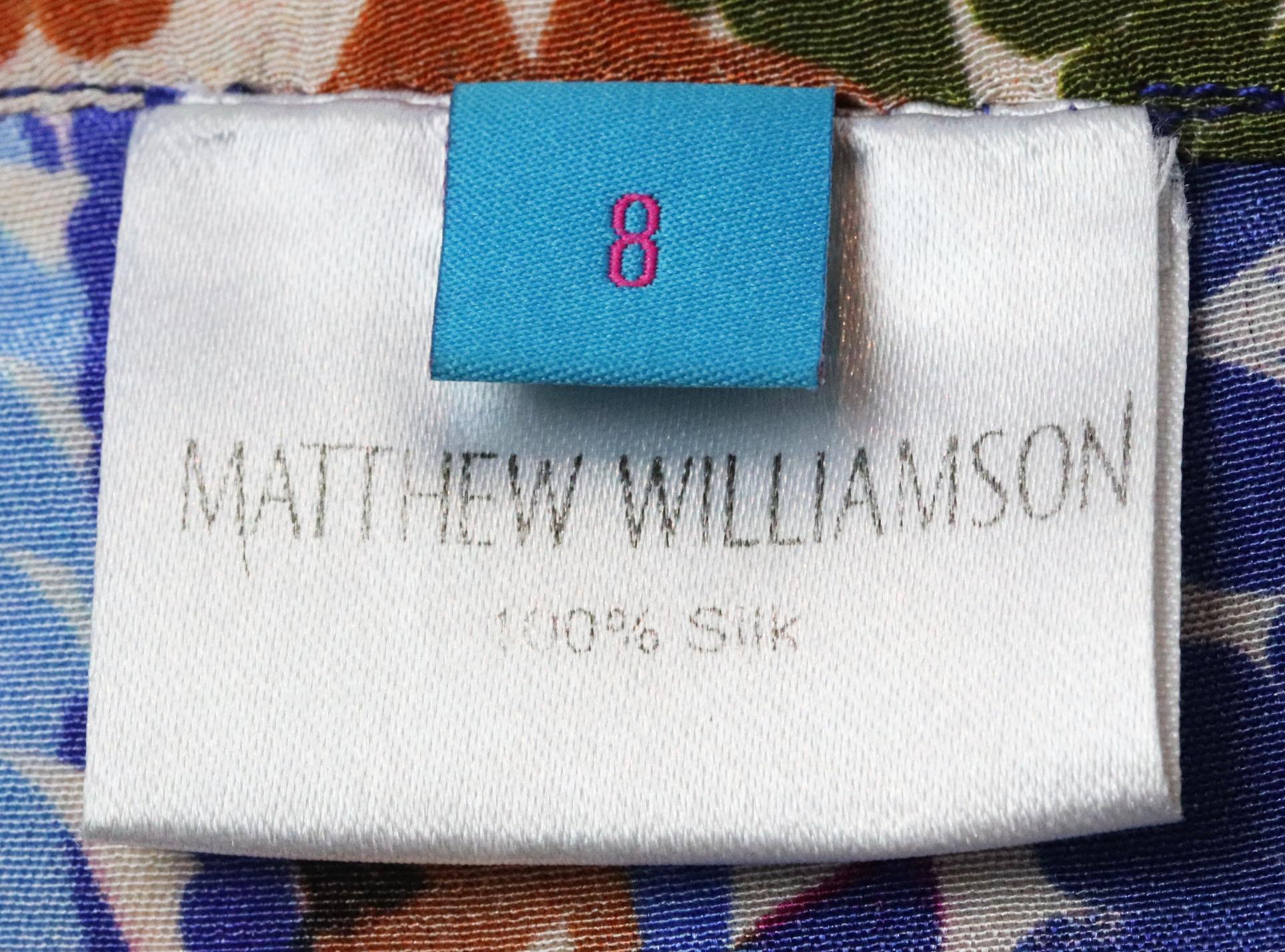 Matthew Williamson Escape Printed Silk Pants UK 8 1