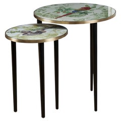 Large Fine Upholstered Side Table 