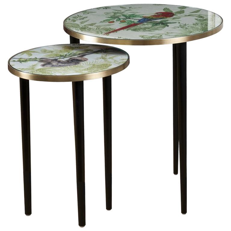 Small Fine Upholstered Side Table 