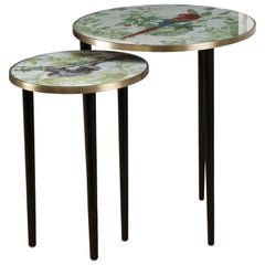 Small Fine Upholstered Side Table 