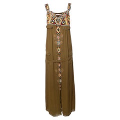 Matthew Williamson, green dress with ethnic beadwork