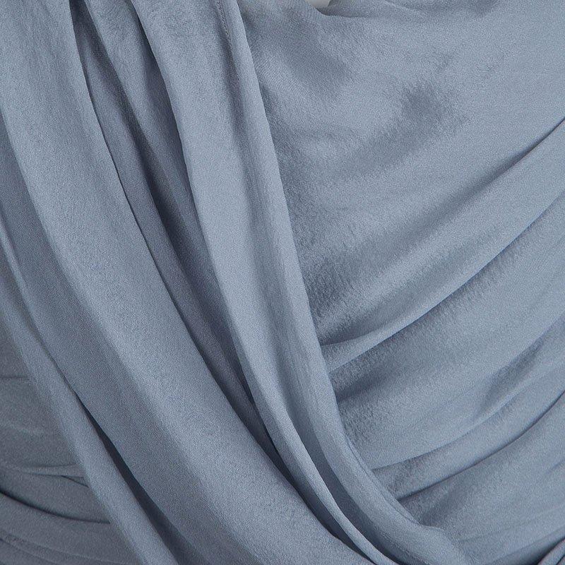 Matthew Williamson Grey Silk Draped Asymmetric Embellished Gown M In Good Condition In Dubai, Al Qouz 2
