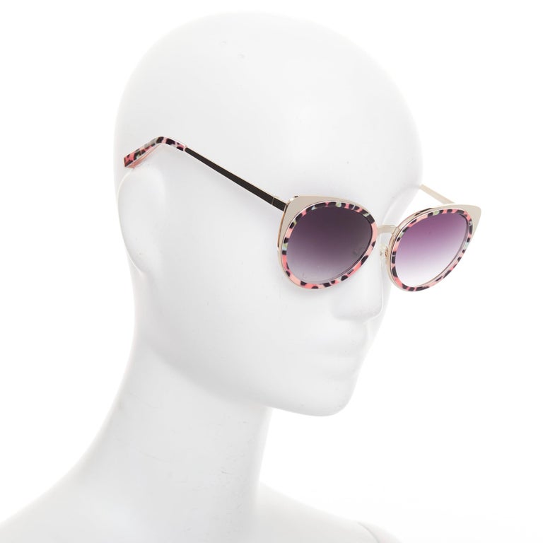 Linda Farrow Cat no 3 Leopard Sunglasses Jacquemus Ovalo Oval Sunglasses in Leopard | Linda Farrow  main image 3