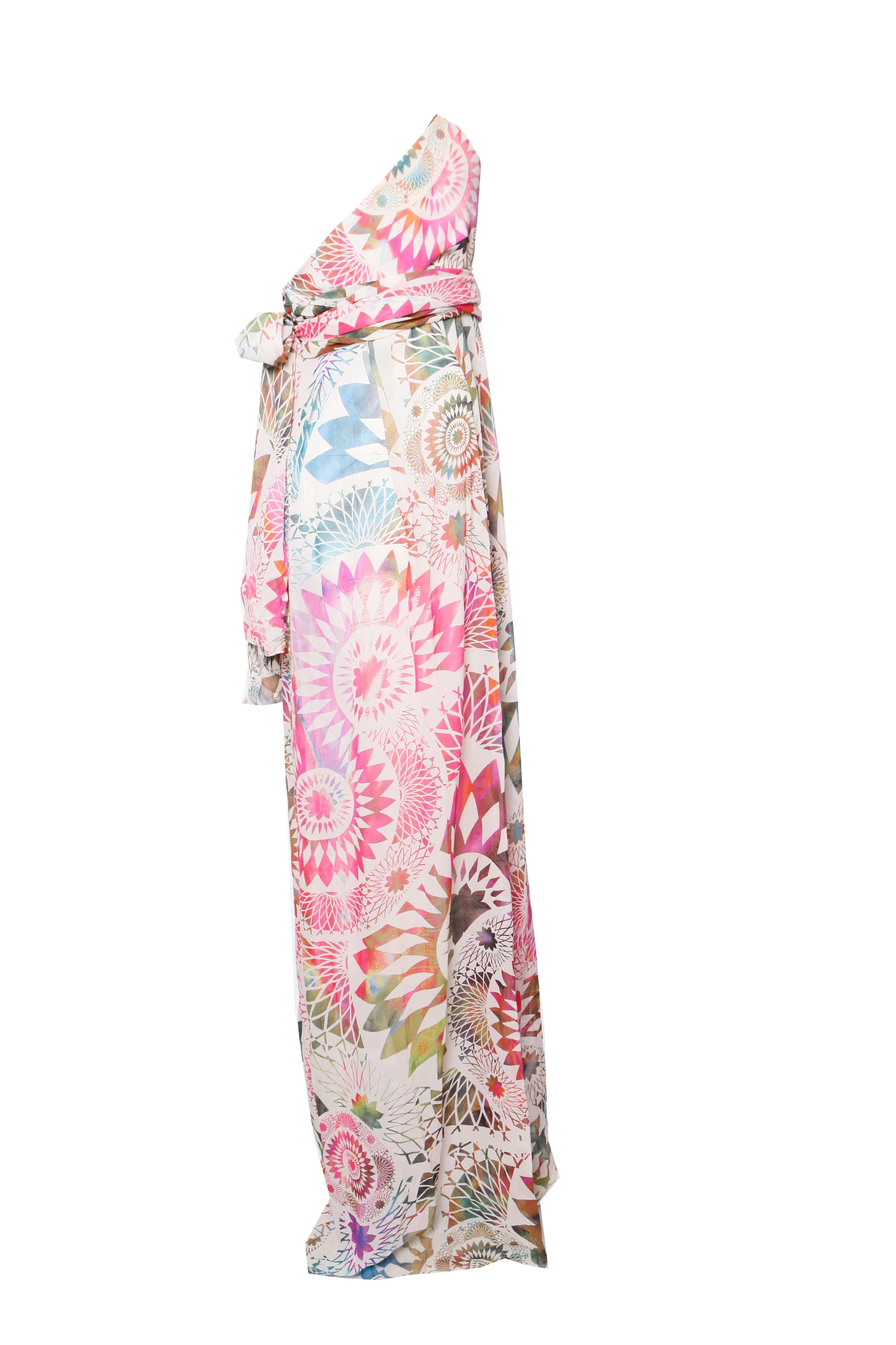 Matthew Williamson, Multicolored silk wrap-dress In Excellent Condition For Sale In AMSTERDAM, NL