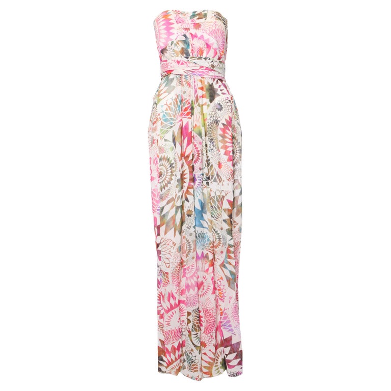 chinese dress ladies Matthew Williamson Runaway Printed parachute-silk maxi dress gown Ladi   Afashionistastore