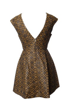 Matthew Williamson, Ocher/Black woven dress