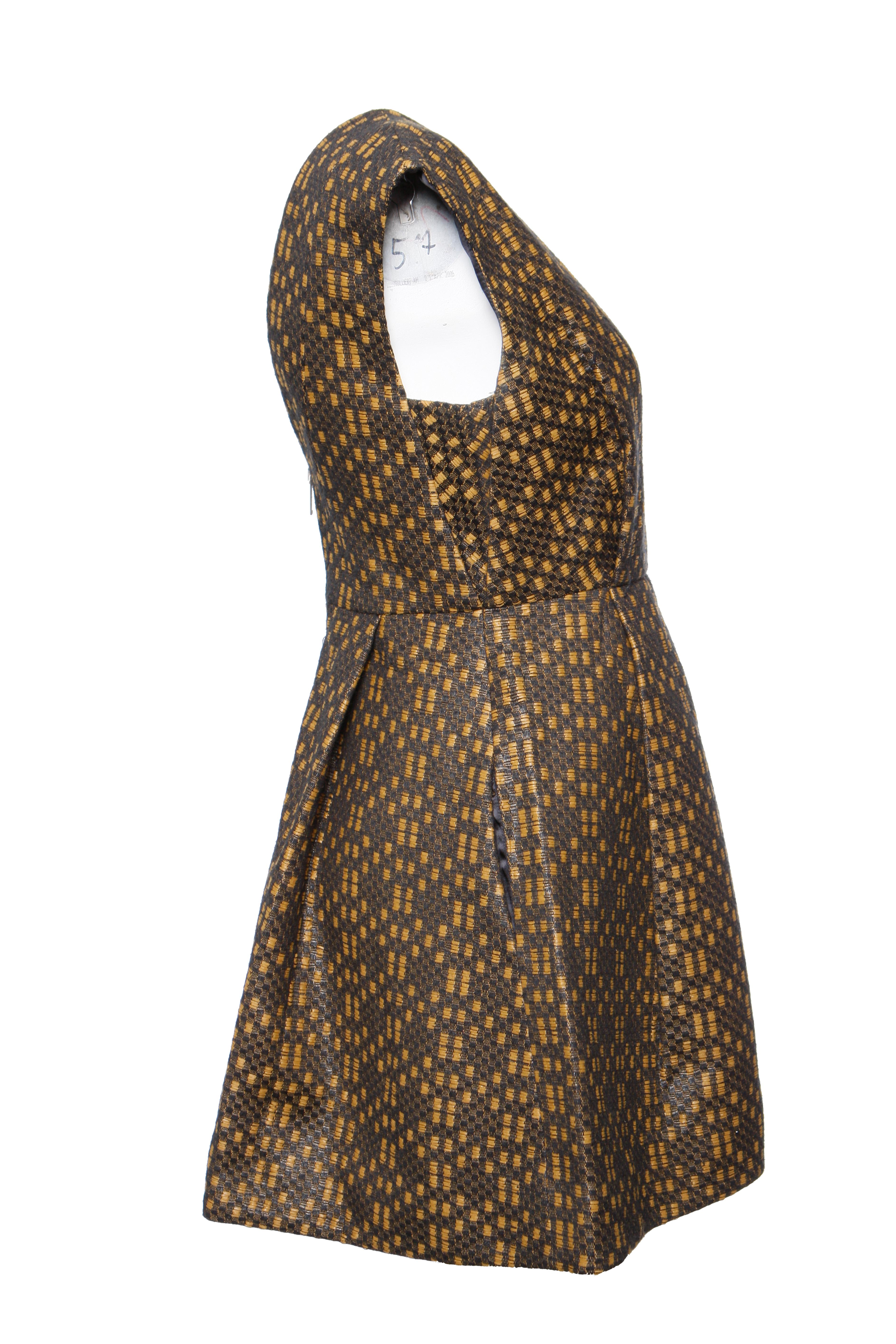 Matthew Williamson, Vestido tejido Ocre/Negro Marrón en venta