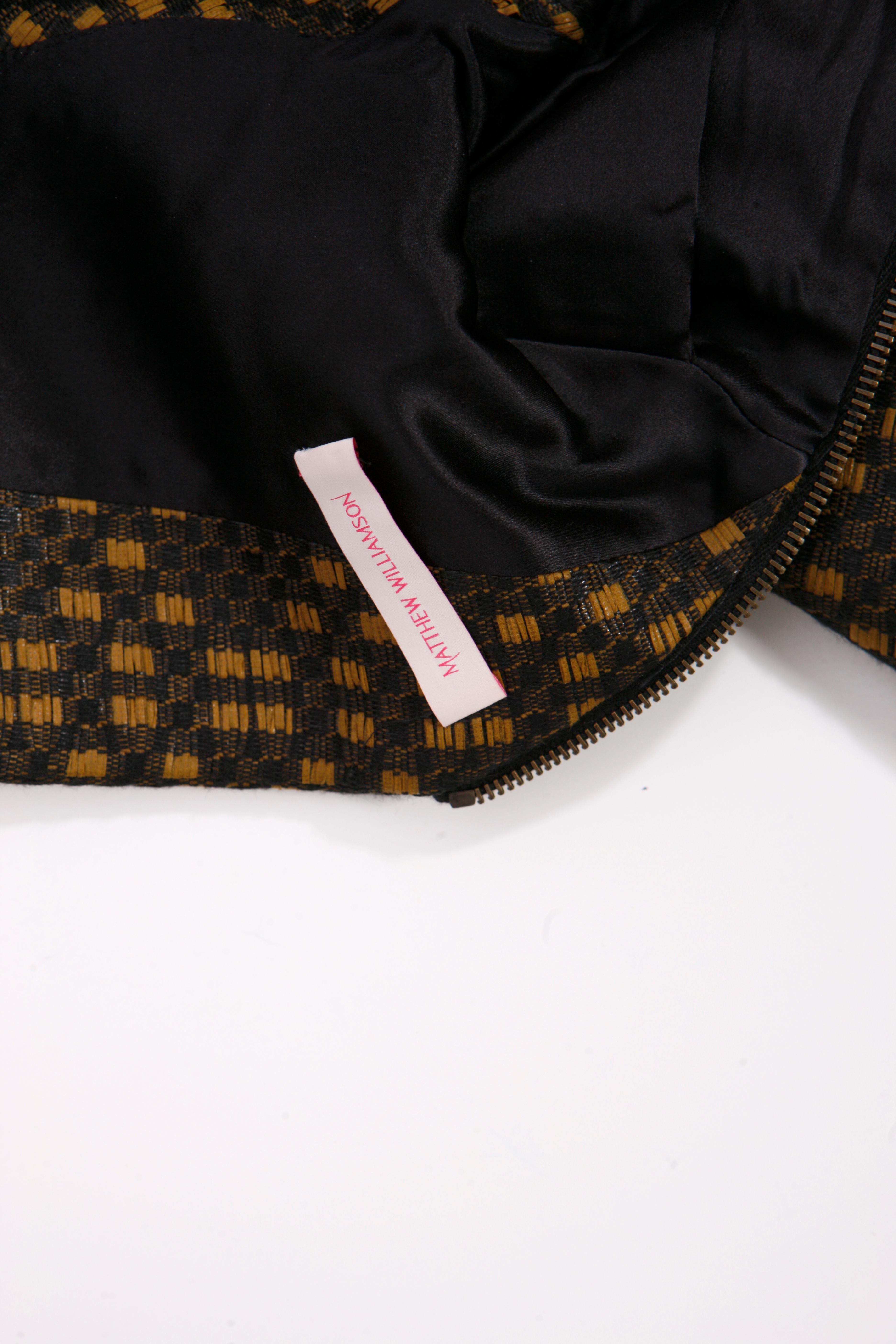 De las mujeres Matthew Williamson, Vestido tejido Ocre/Negro en venta