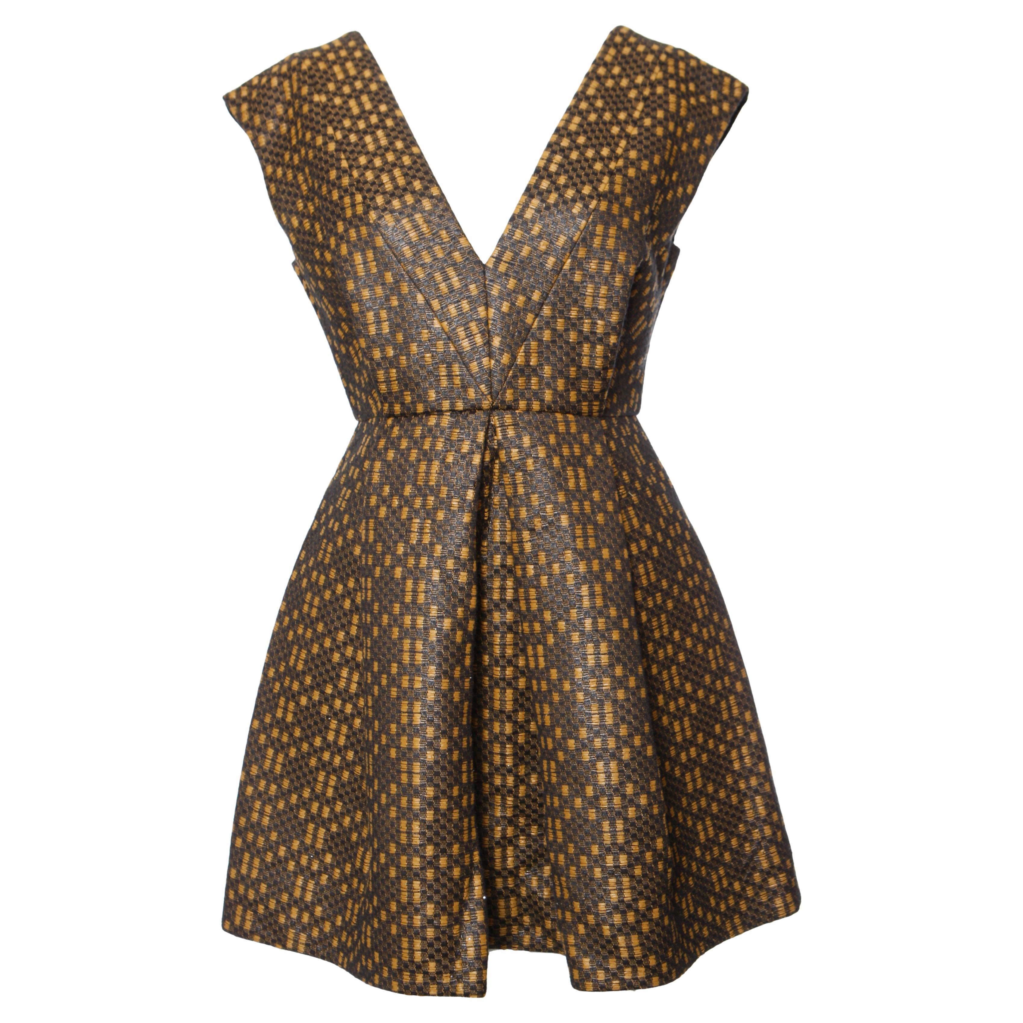 Matthew Williamson, Vestido tejido Ocre/Negro en venta
