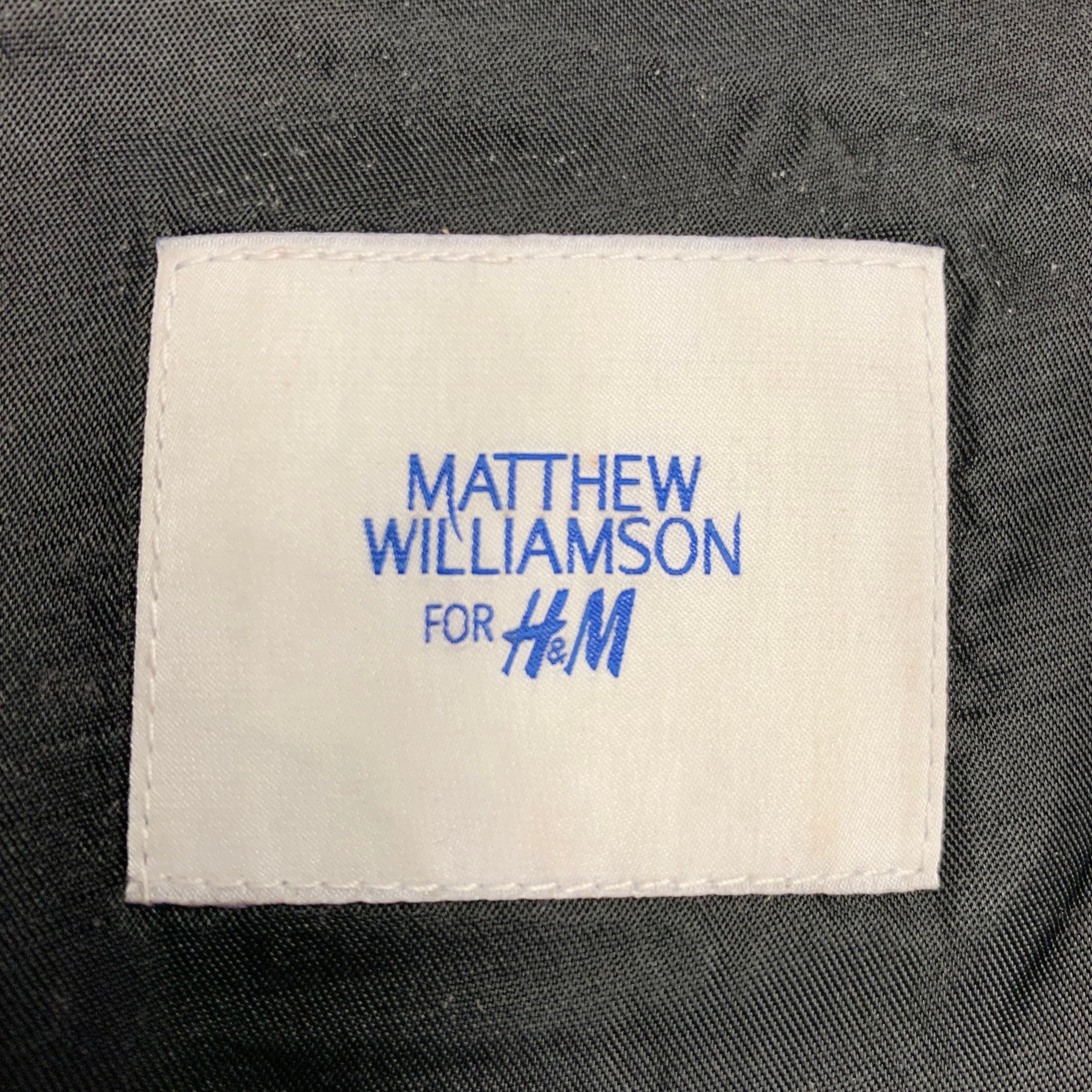 MATTHEW WILLIAMSON Größe S Schwarz Mehrfarbig Texturiertes Polyester Seide Shorts Anzug im Angebot 3