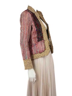 Matthew Williamson Striped Silk Patchwork Jacket Size S