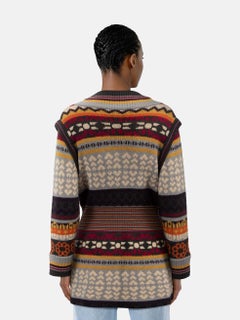 Matthew Williamson Wool Patterned Knit Cardigan Size M