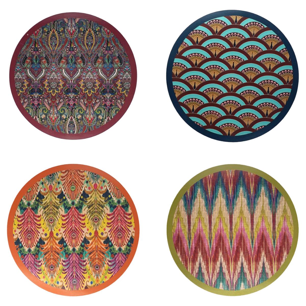 Matthew Williamson X Les-Ottomans Wood Placemats Set of 4 For Sale at  1stDibs