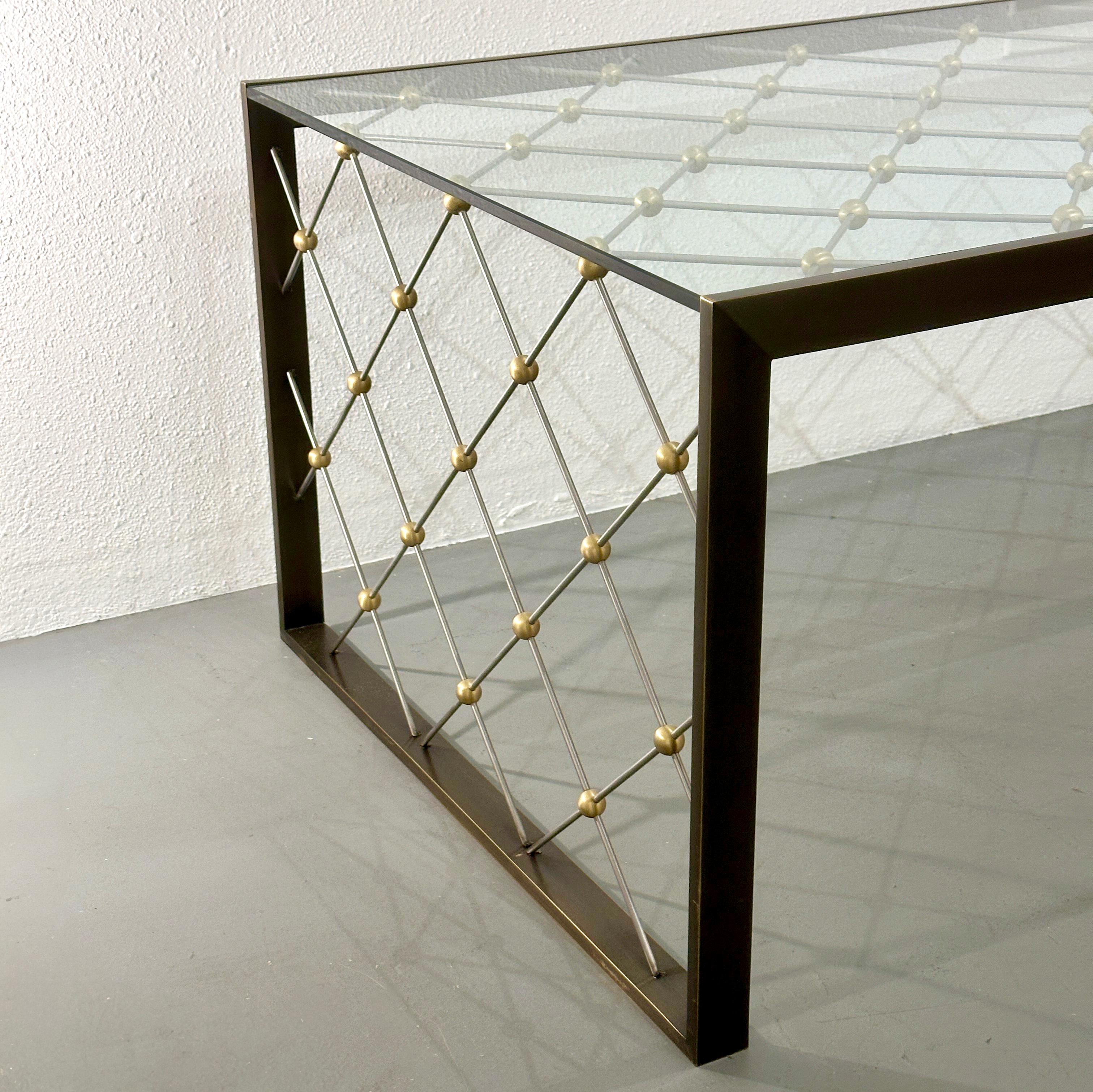 Matthews and Parker Custom Tour Eiffel Coffee Table, ca 2005 In Good Condition For Sale In Cathedral City, CA