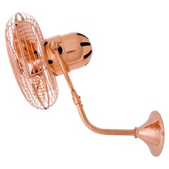 Matthews Gerbar Polished Copper Michelle Parede Wall Ceiling Fan, USA & Brazil