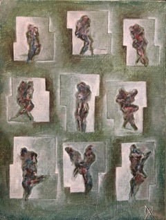 Matthias Alfen German Sculptor Modern Abstract Expressionist Painting Psychogram