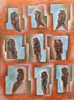 Matthias Alfen German Sculptor Modern Expressionist Painting Psychogram