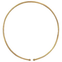 Matthia's and Claire Flexi 18 Karat Yellow Gold Cuff "Twist" Necklace