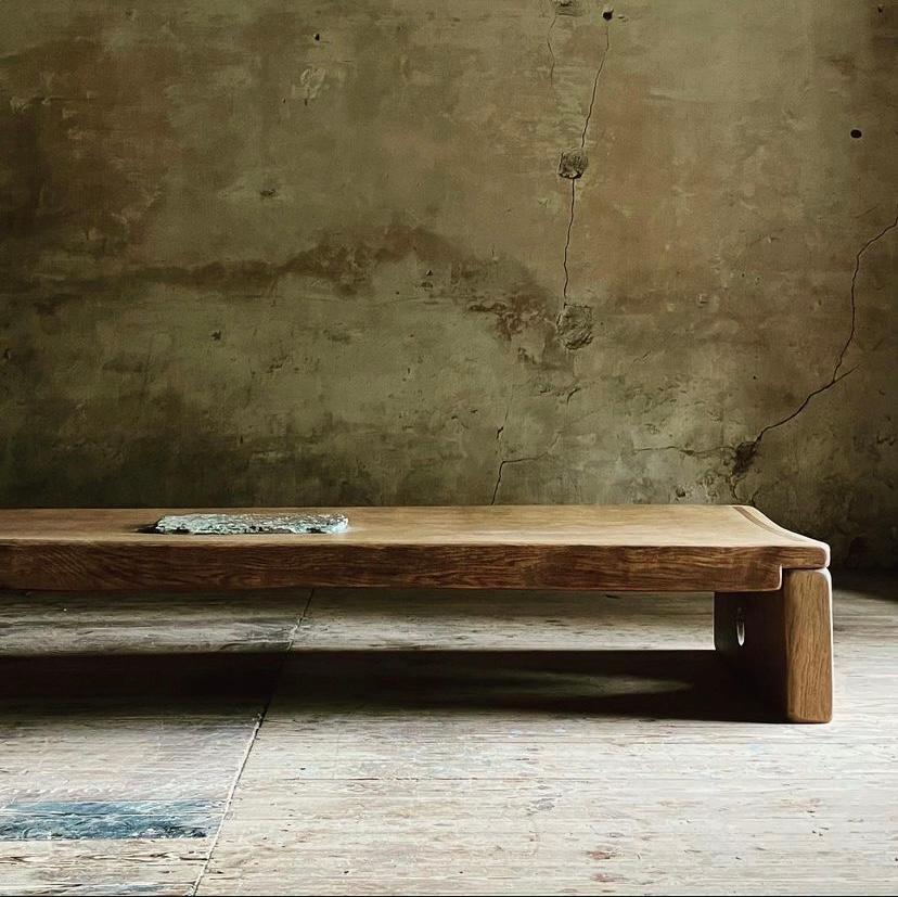 Other Matthias Biberon Low Table, Oak, Walnut & Schist 2023 For Sale