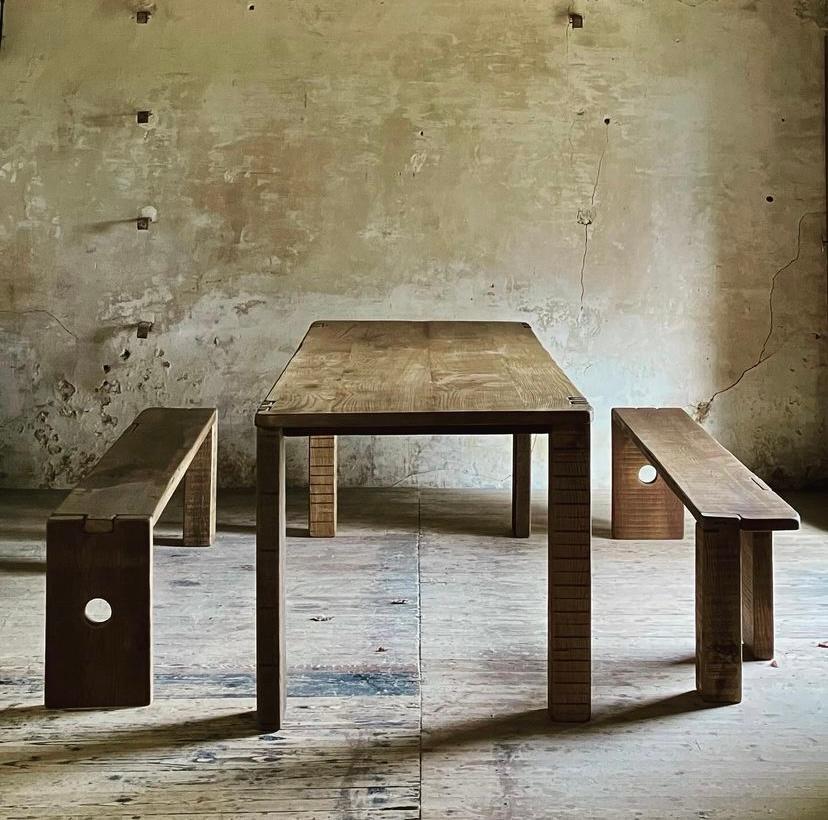 XXIe siècle et contemporain Table à manger Matthias Biberon en chêne 2024 en vente