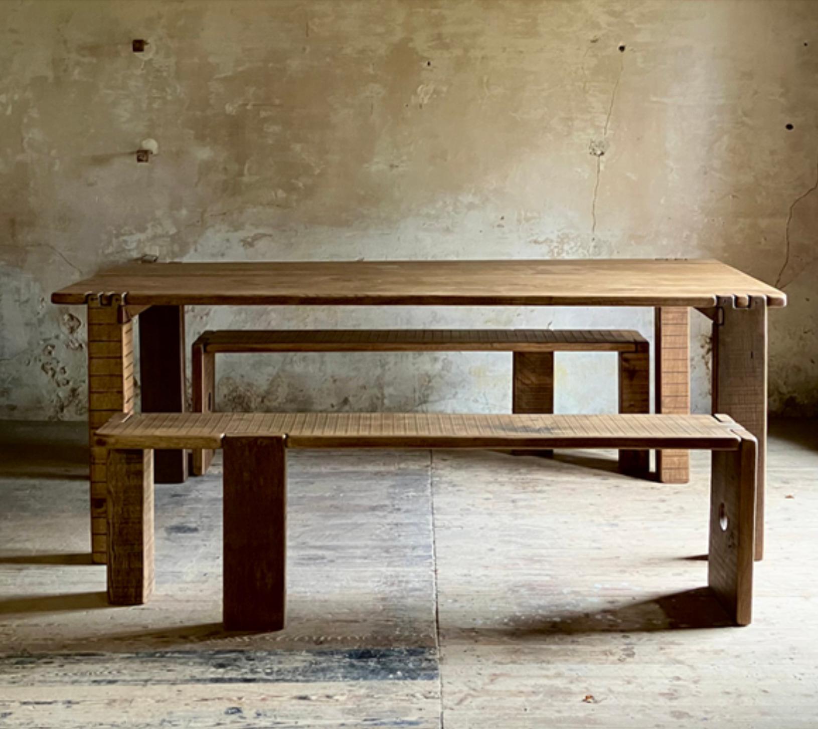 Table à manger Matthias Biberon en chêne 2024 en vente 1