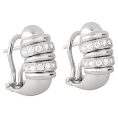 Matthia's & Claire - Orecchino con diamante intrecciato in oro bianco 18 carati "Etruscan"
