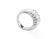 Matthia's & Claire 18 Karat White Gold "Etruscan" Braided  Woven Diamond Ring