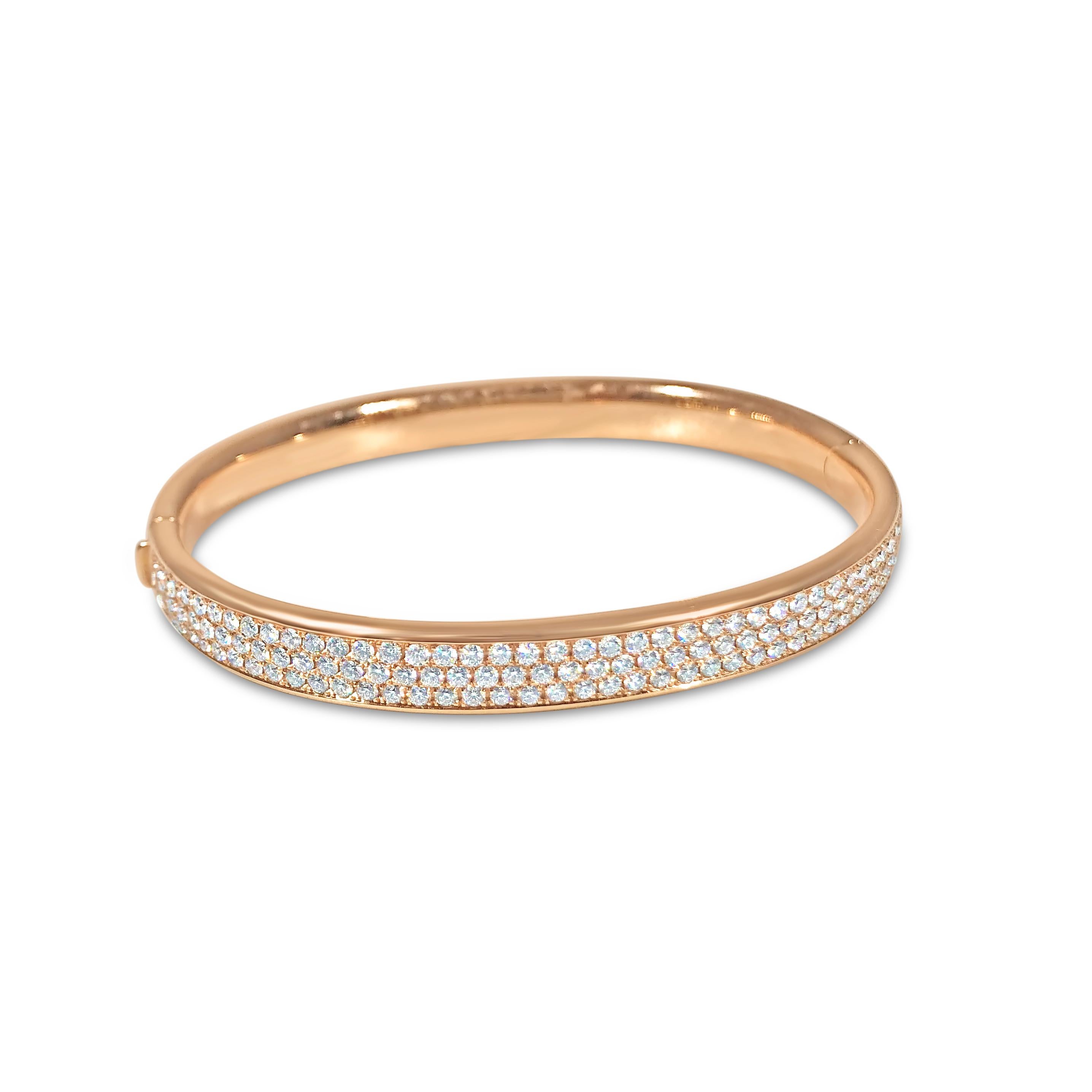 Matthia''s & Claire Armreif aus 18 Karat Roségold mit Diamanten (Rosenschliff) im Angebot