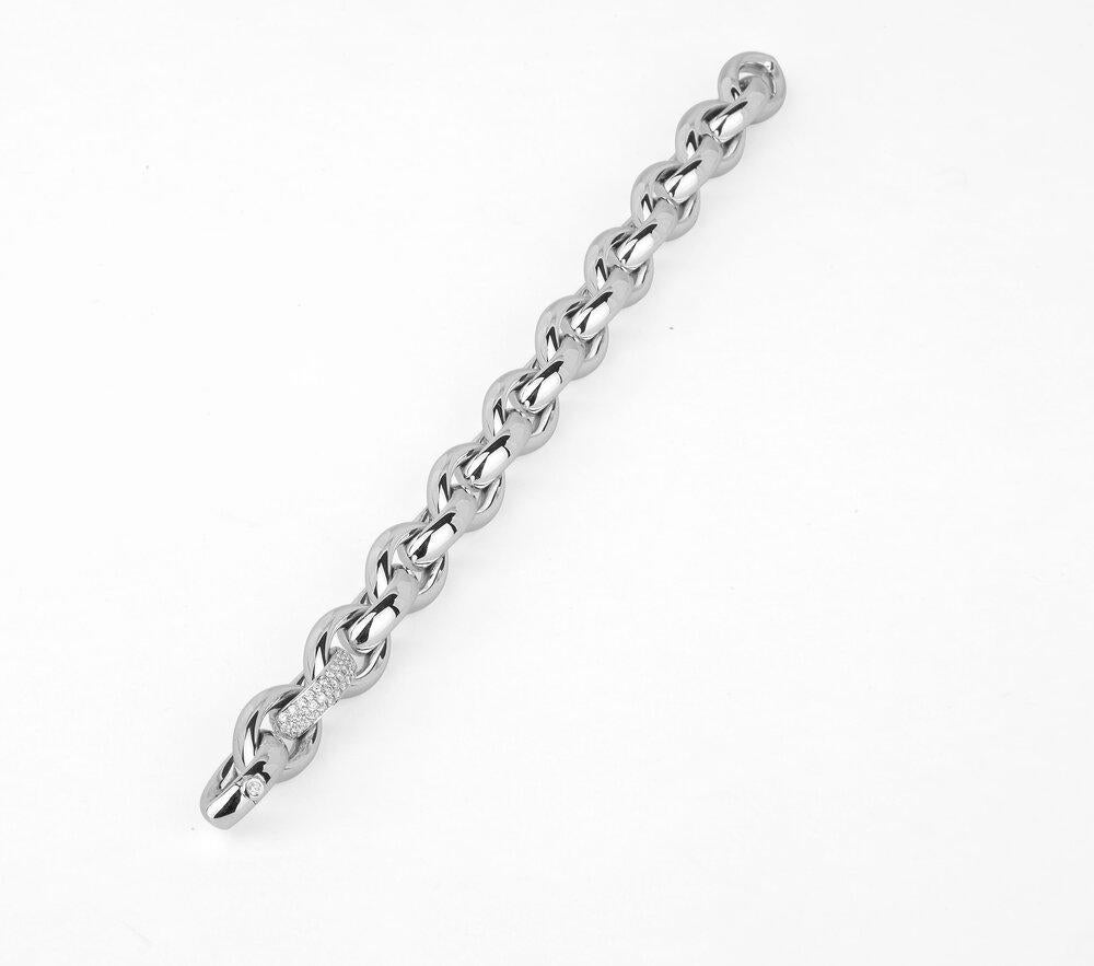 De las mujeres Matthia's & Claire Pulsera de eslabones preciosos de oro blanco de 18 quilates y diamantes en venta