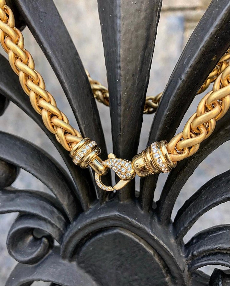 Matthia's and Claire 18k Yellow Gold Etrusca Necklace with Diamond