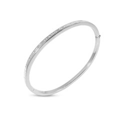 Matthia's & Claire Dream Collection 18K White Gold I Love You Bracelet Bangle