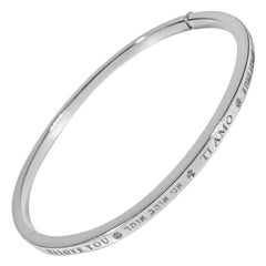 Matthia's & Claire Dream Collection Bracelet jonc « I Love You » en or blanc 18 carats