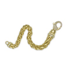 Matthia's & Claire Etrusca 18kt Yellow Gold Bracelet with Diamond Lobster Clasp