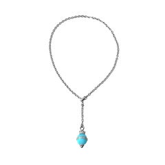 Matthia's & Claire Etrusca Collection 18K Turquoise and Diamond Lariat Pendant