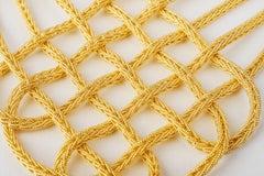 Matthia's & Claire Etruscan 18 Karat Yellow Gold Collier Braided Woven Necklace