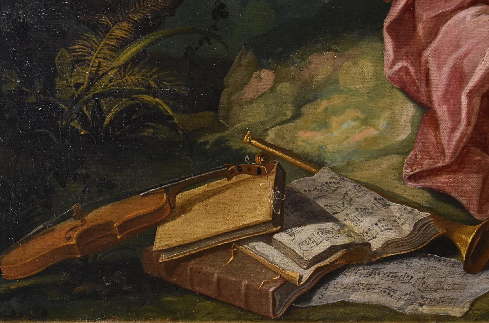 Allegory Triumph Of Art Over Time De Visch Paint 18th Century Oil on canvas Art  For Sale 7